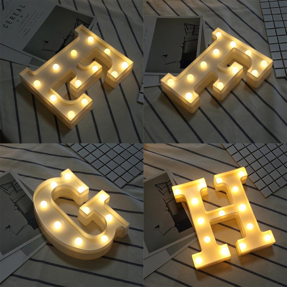 Alphabet W English Letter Shape Decorative Light, Dry Battery Powered Warm White Standing Hanging LED Holiday Light