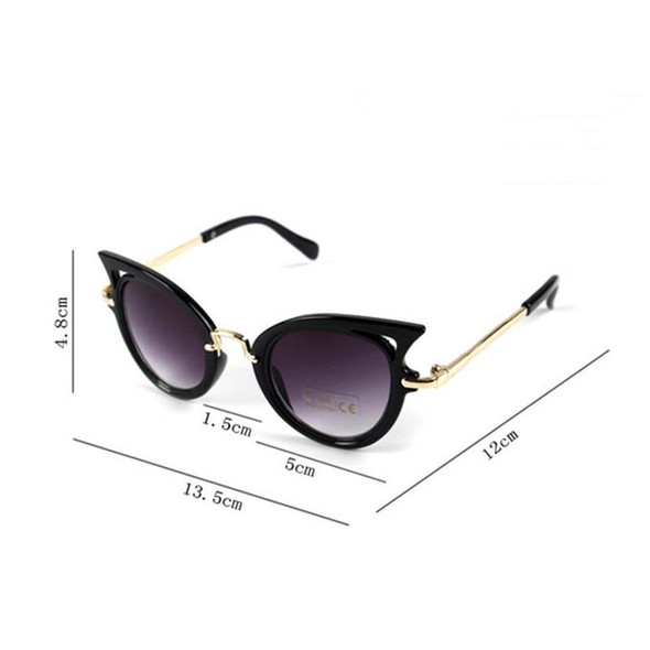 2 PCS Fashion Baby Girls and Boys Cat Eyes Sunglasses Anti-UV Sunglasses(White)