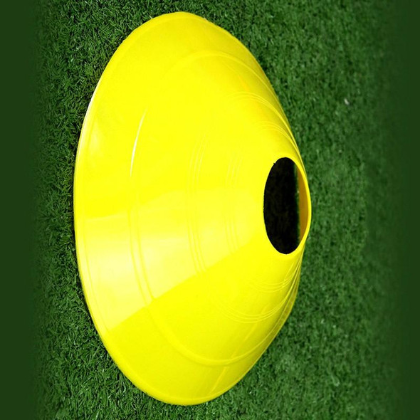 10 PCS Football Training Sign Disc Sign Cone Obstacle Football Training Equipment(Yellow)