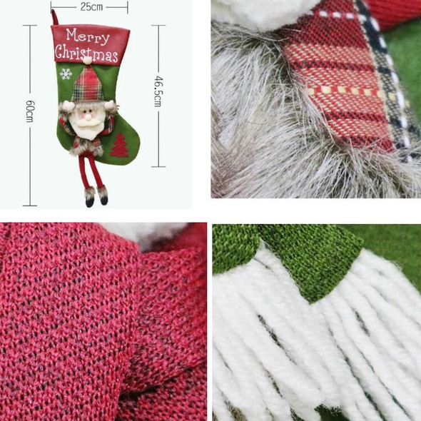 Christmas Decorations Christmas Socks Christmas Tree Pendant Children Gift Candy Bag(Snowman)
