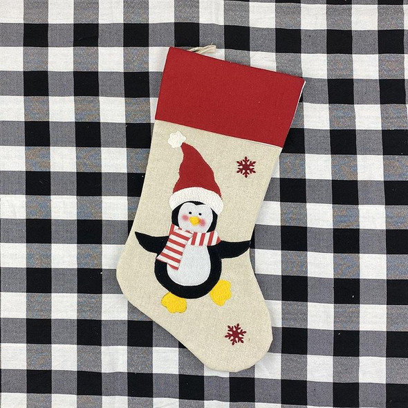 Christmas Stocking Creative Gift Bag Candy Bag Christmas Decoration Pendant(Christmas Penguin)