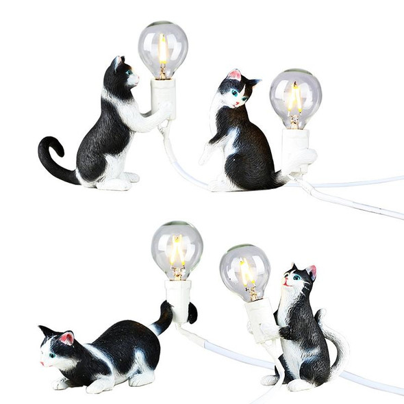 Cat Light Animal Table Lamp Mini Night Light, Power Plug:EU Plug(Look at the Tail)