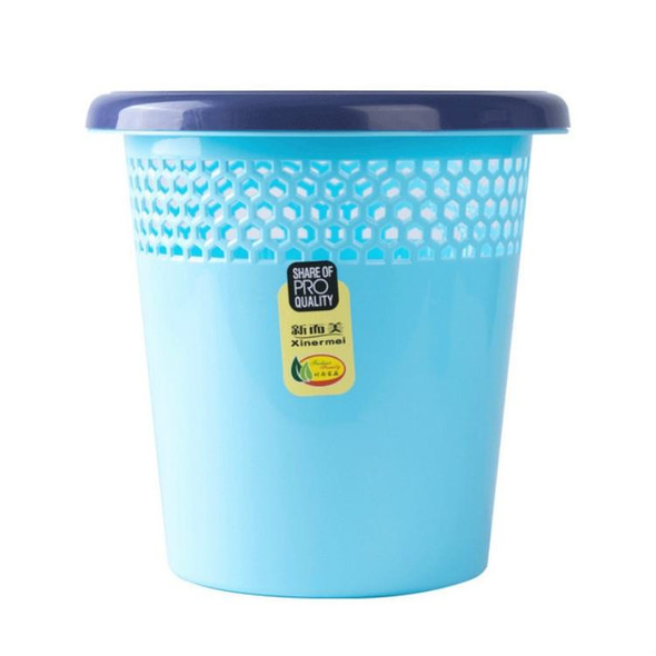 10 PCS Household Kitchen Living Room Bathroom Circular Press Ring Trash Can(Blue)