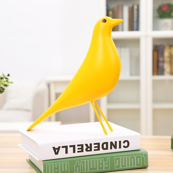 Resin Craft Bird Figurine Office Ornaments Home Decoration Accessories(Yellow)