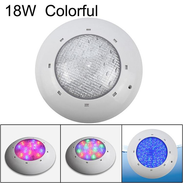18W ABS Plastic Swimming Pool  Wall Lamp Underwater Light(Colorful)