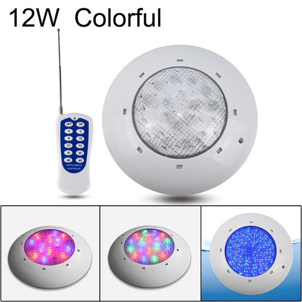 ABS Plastic Swimming Pool  Wall Lamp Underwater Light - Colorful+Remote Control
