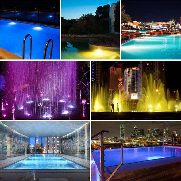 ABS Plastic Swimming Pool  Wall Lamp Underwater Light - Colorful+Remote Control