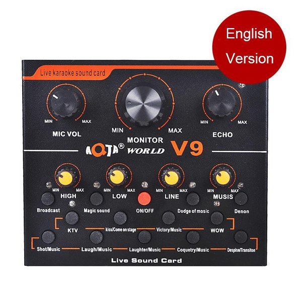 V9 Live Broadcasting Equipment Webcast Entertainment Streamer Sound Card