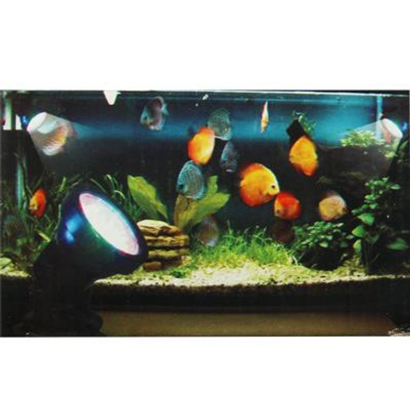 2.3W Waterproof Spotlights, 36 LED Amphibious Fish tank / Aquarium Colorful Light, Waterproof depth: 1-1.5m(Black)