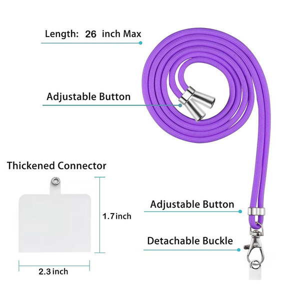 For OPPO Reno10 Pro 5G Global Electroplating Marble Dual-side IMD Phone Case with Lanyard(Purple 001)