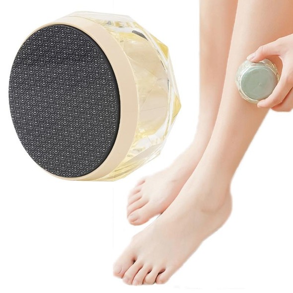2 in 1 Double-sided Foot Grinder Crystal Glass Manual Epilator(Yellow)