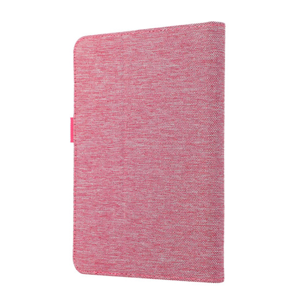 For Amazon Kindle 11th 2022 / Kindle 6 Cloth Texture Horizontal Flip PU + TPU Tablet Case(Rose Red)