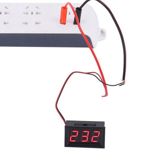 10 PCS 0.56 inch 2 Welding Wires Digital Voltage Meter with Shell, Color Light Display, Measure Voltage: DC 4.5-30V (Red)