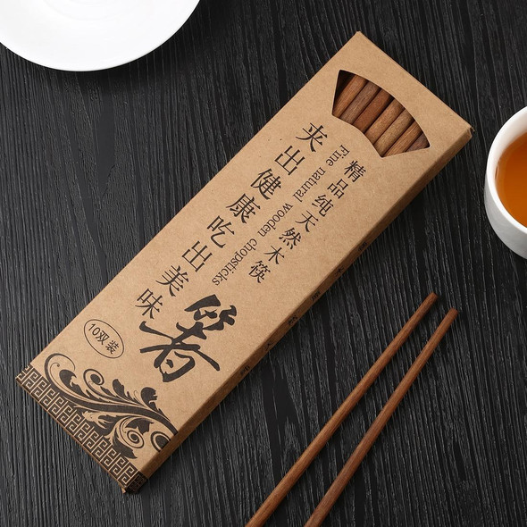 10 Pairs Natural Iron Wood Non-slip Chopsticks