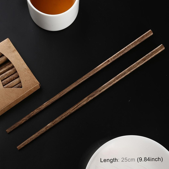 10 Pairs Natural Wenge Non-slip Chopsticks