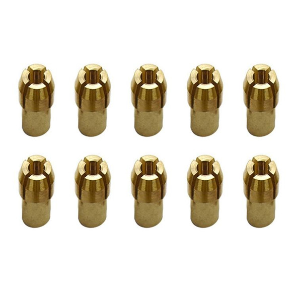 10 PCS Three-claw Copper Clamp Nut for Electric Mill FittingsBore diameter: 2.4mm