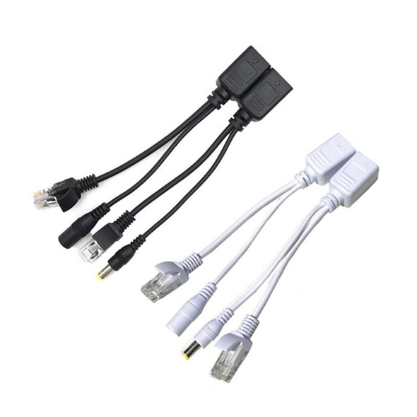 15 PCS POE Split Line Network Camera Power Splitter RJ45 Network Port Power Supply(Black)