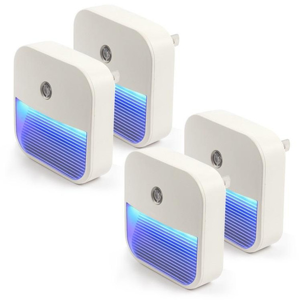 4 PC Energy-Saving & Deodorizing Wireless Infrared Light Control LED Night Light, US Plug