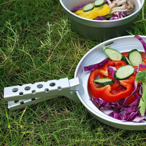 Outdoor Picnic Barbecue Aluminum Alloy Anti-scalding Pot Tongs(With Hole)