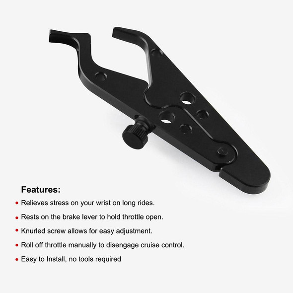 MB-OT312-BK Universal Motorcycle Modified Aluminum Throttle Control Clip Auxiliary Handle Fixed Clip Set