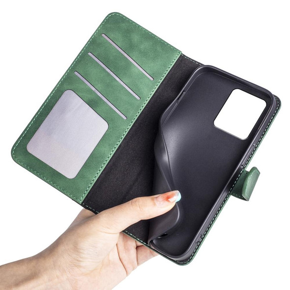 For Motolora Moto G14 Stitching Horizontal Flip Leatherette Phone Case(Green)