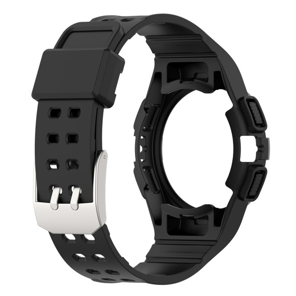 For Samsung Galaxy Watch6 44mm TPU Integrated Silicone Watch Band(Black)