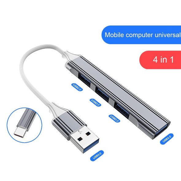 2 PCS Multifunctional Expanded Docking, Spec: Type-C/USB-C 3.0 (Gray)