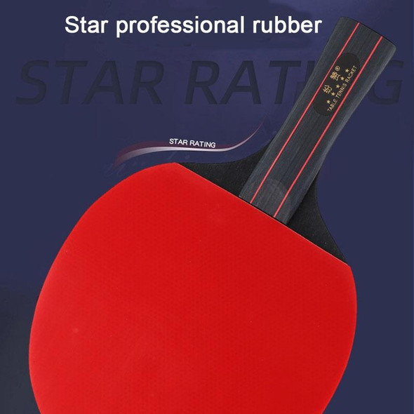 4 Star Table Tennis Racquet with 3 Balls & Bag Set, Style: Long Handle 