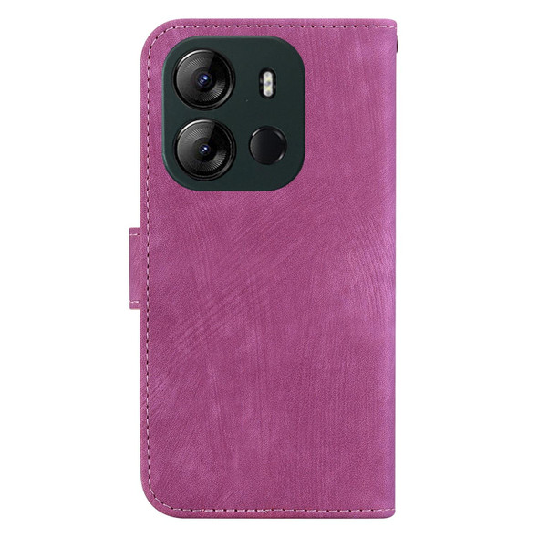 For Tecno Spark GO 2023 /Pop 7 Pro Little Tiger Embossed Leatherette Phone Case(Rose Red)