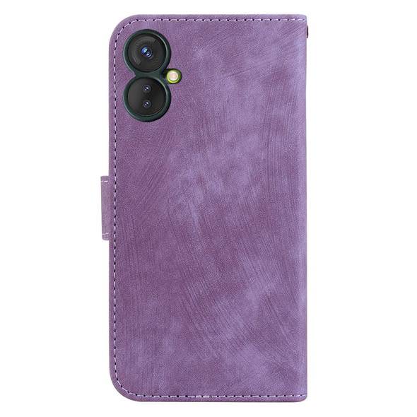 For Tecno Spark 9 Pro / 9T Little Tiger Embossed Leatherette Phone Case(Purple)