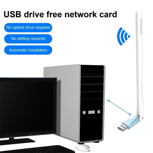 MERCURY MW150UH Mini USB Wireless Network Card Desktop Computer Laptop Wifi Receiver