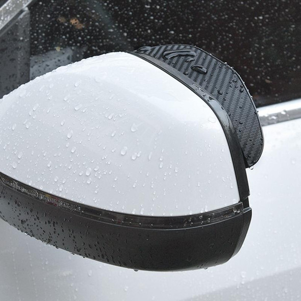 1 Pair Drill Pattern Pure Black Universal Car Rearview Mirror Rain Blades Car Back Mirror Eyebrow Rain Cover