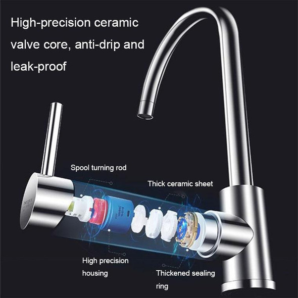 304 Stainless Steel Kitchen Rotatable Sink Faucet(60cm Pipe+Single Cold Curve)