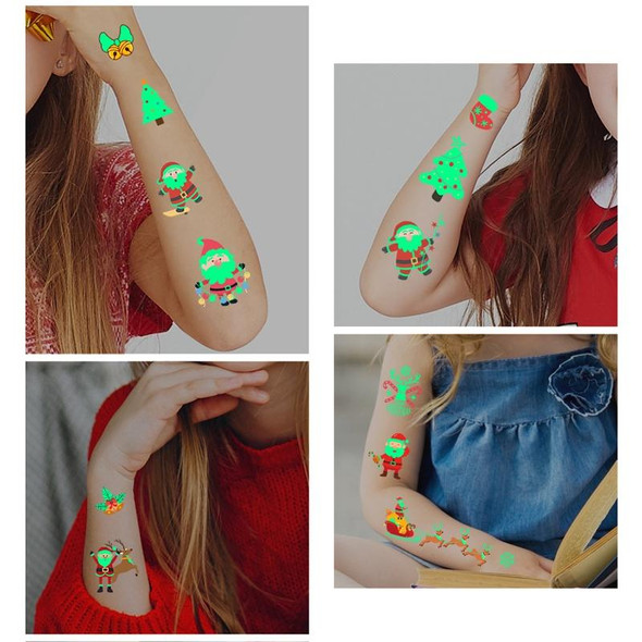 Christmas Glow Waterproof Cartoon Tattoo Sticker(WS-K122)