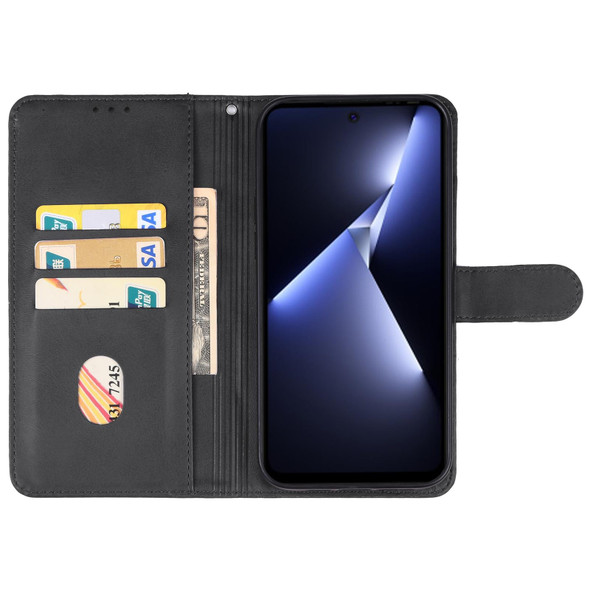 For Tecno Pova 5 Pro Leatherette Phone Case(Black)