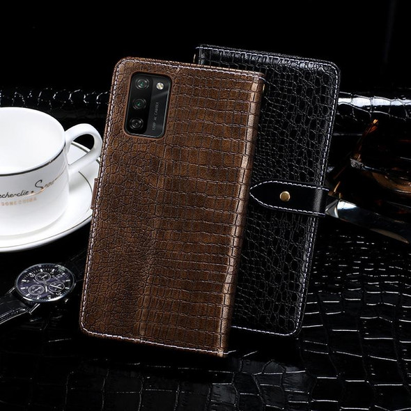 Blackview A100 idewei Crocodile Texture Horizontal Flip Leatherette Case with Holder & Card Slots & Wallet(Black)