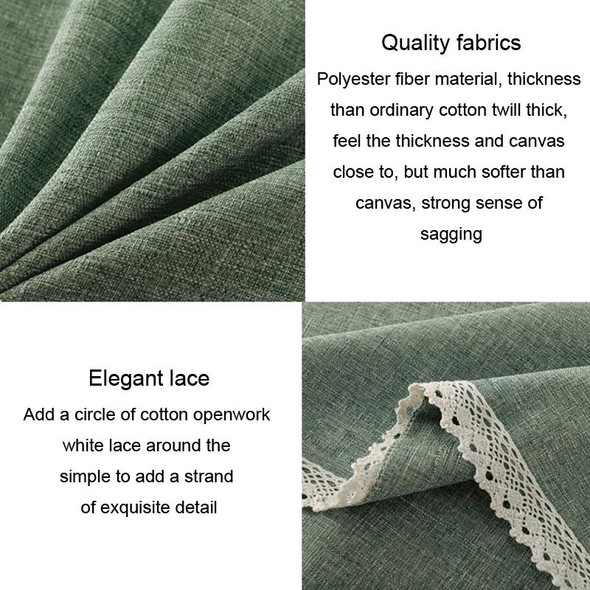 130x170cm Fabric Tablecloths Covers Simple Coffee Table Cloths(Green)