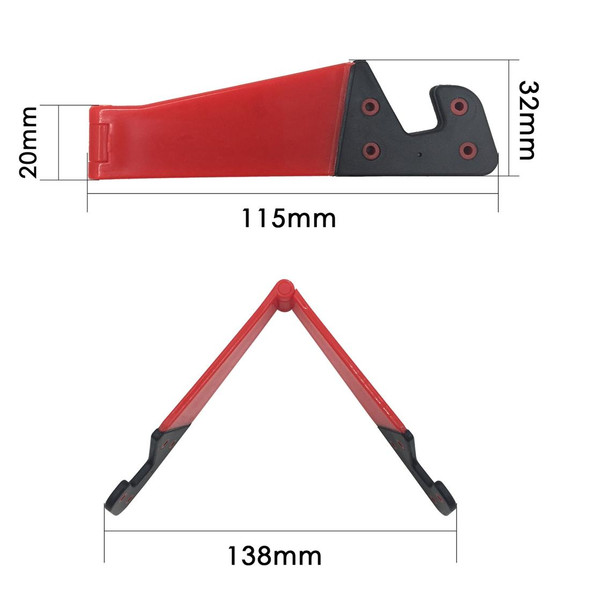10 PCS V Shape Universal Mobile Phone Tablet Bracket Holder (Red)