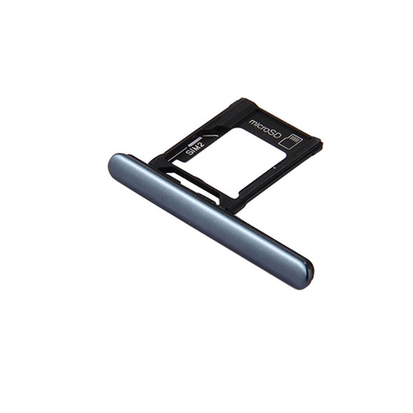 Micro SD / SIM Card Tray + Card Slot Port Dust Plug for Sony Xperia XZ Premium (Dual SIM Version)(Black)