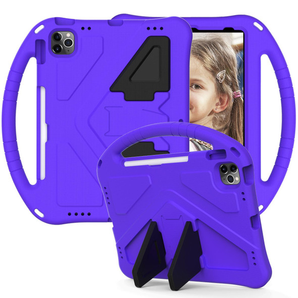 iPad Pro 112020&2018) EVA Flat Anti Falling Protective Tablet Case Shell with Holder(Purple)