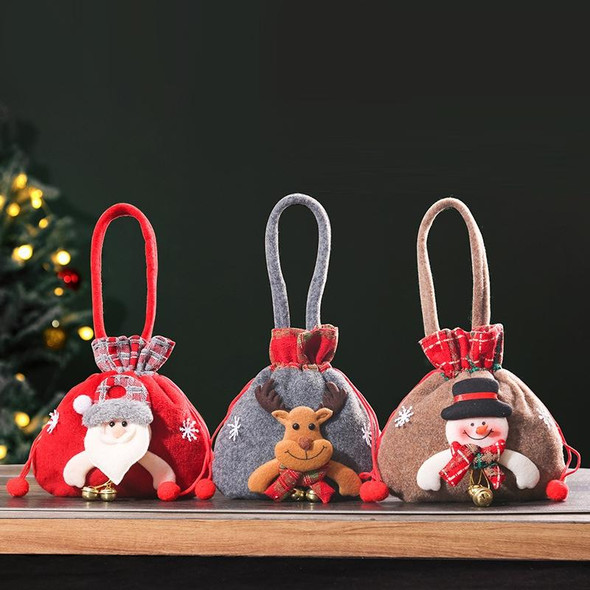 Christmas Decoration Gift Bag Christmas Eve Apple Wrapped Candy Jar(Deer)