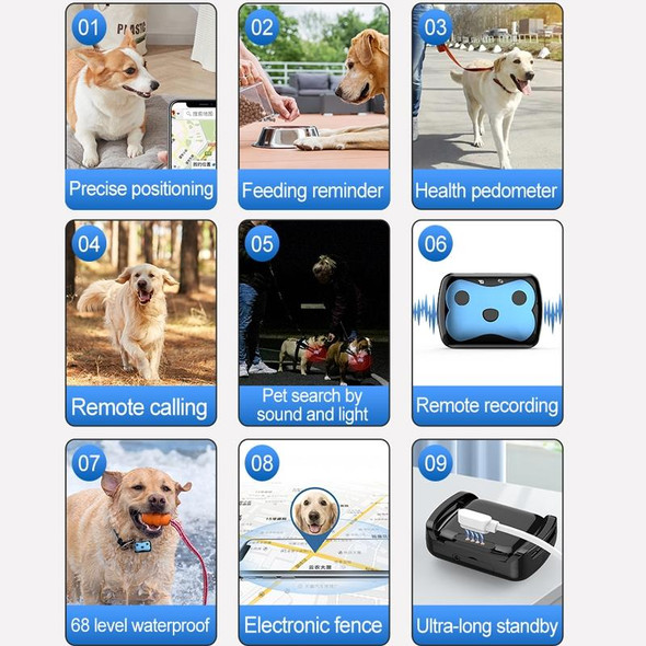 GPS Wireless Wifi Pet Location Chasing Cat Dog Collar Anti-loss Locator(Red)