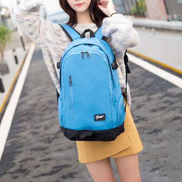1107 Student Bag Leisure Backpack(Light Blue)