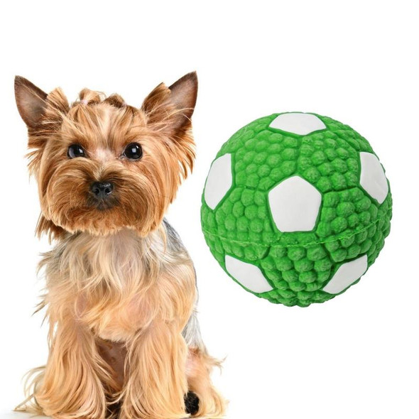 Dog Toy Latex Dog Bite Sound Ball Pet Toys, Specification: Small Football (Green)