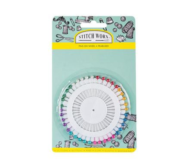 Haberdashery Sewing Pins Wheel Pearlised