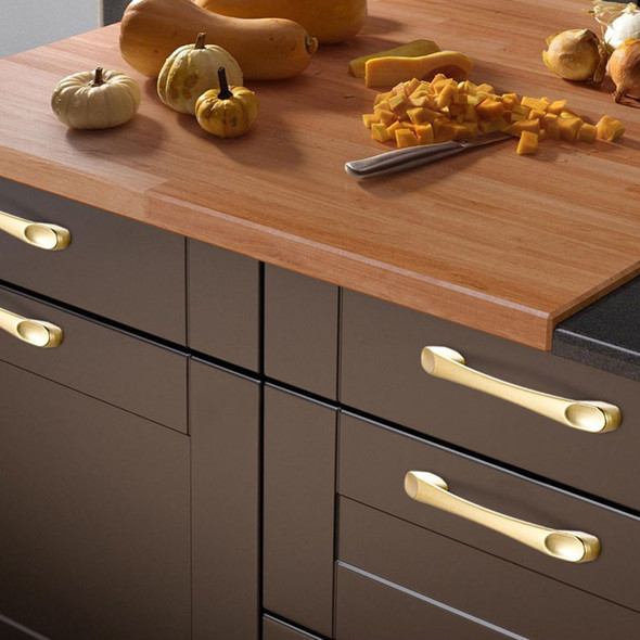 Aluminum Alloy Cabinet Handle Door Handle Furniture Pull for Kitchen Cupboard Dresser Drawer, 22mm Screw - 8103-128 Gold
