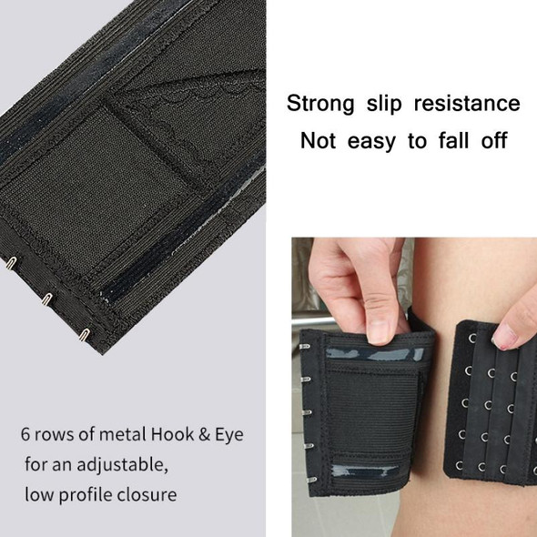 Women Embroidery Sexy Portable Invisible Defensive Legging Cover, Spec: L-Black