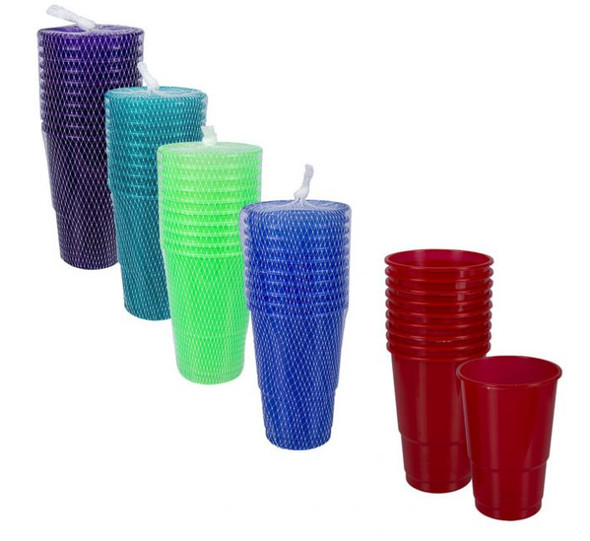 10pc 500ml Polyprop Plastic Tumblers - Outdoor & Party Cups