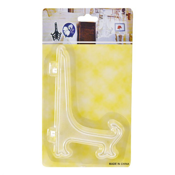 Transparent Plastic Plate Stand 14cm - Display Decorative Items