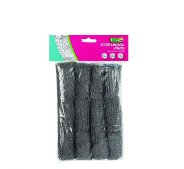 Steelwool 72g Pads 12 Pieces Per Pack